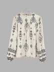 Vintage Print Long Sleeve Shirt  Style Ratio