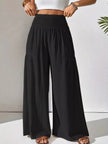 Smocked Waist Wide Leg Pants  Style Ratio