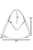 Fame Simple Faux Leather Hobo Handbag  Style Ratio