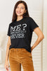 Simply Love Letter Graphic Round Neck Short Sleeve Shirt  Style Ratio