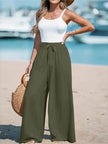 Full Size Drawstring Waist Wide Leg Pants Plus Size  Style Ratio