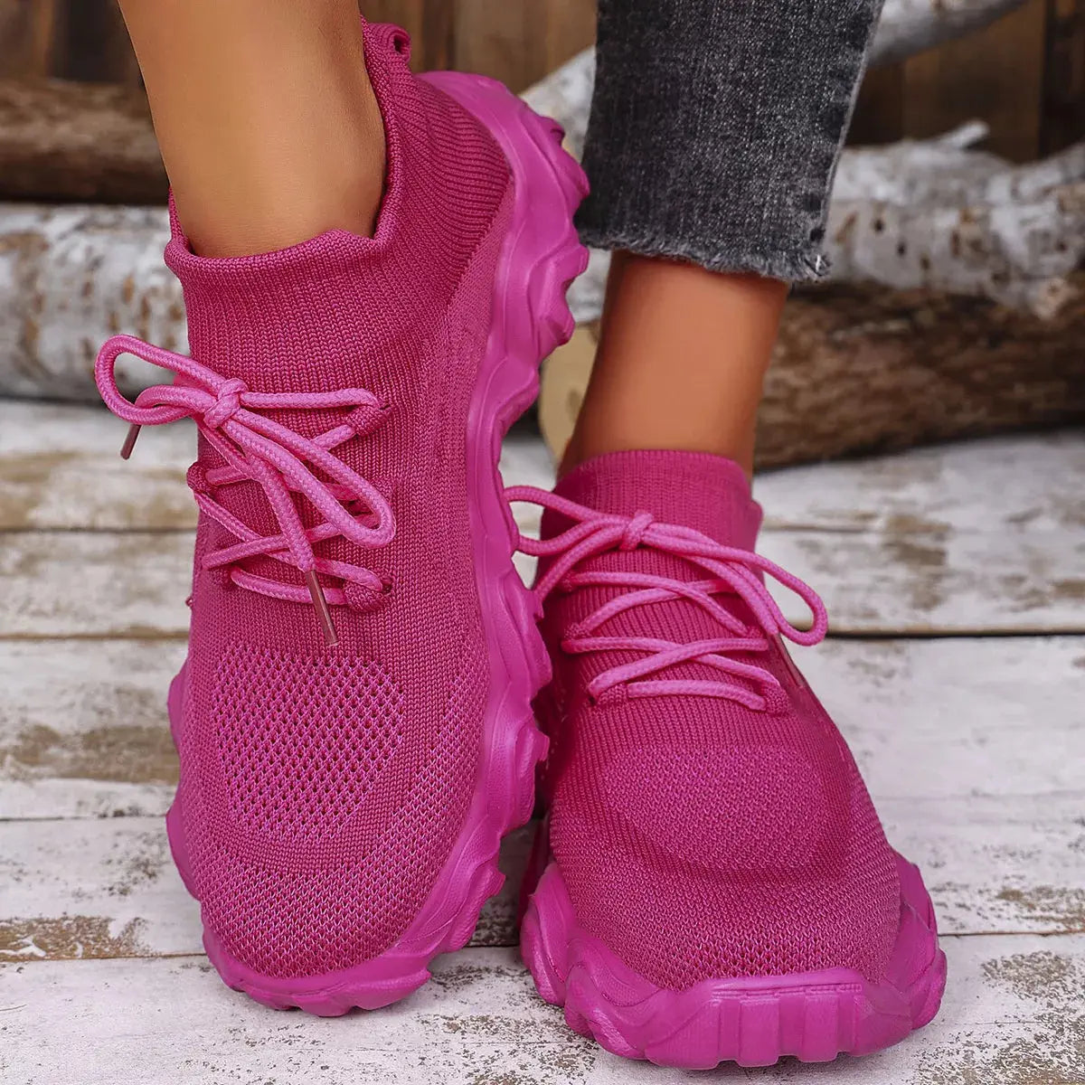 Round Toe Lace Up Athletic  Style Ratio