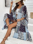 Printed Open Front Cardigan  Style Ratio