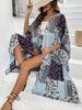 Printed Open Front Cardigan  Style Ratio