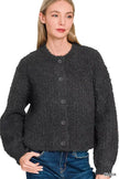 Zenana Button Down Wool Cardigan  Style Ratio