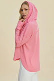 Double Take Full Size High Low Dropped Shoulder Long Sleeve Hoodie  Style Ratio