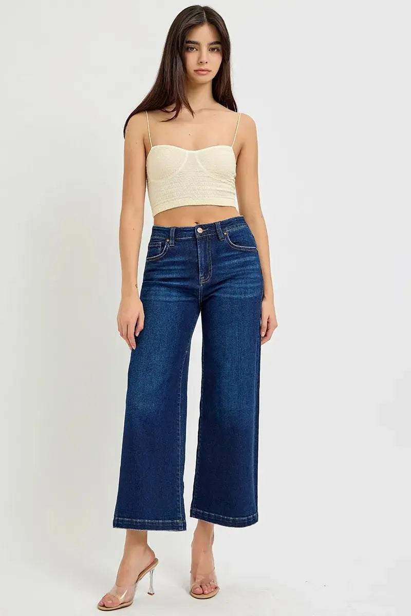 RISEN High Rise Crop Wide Jeans  Style Ratio