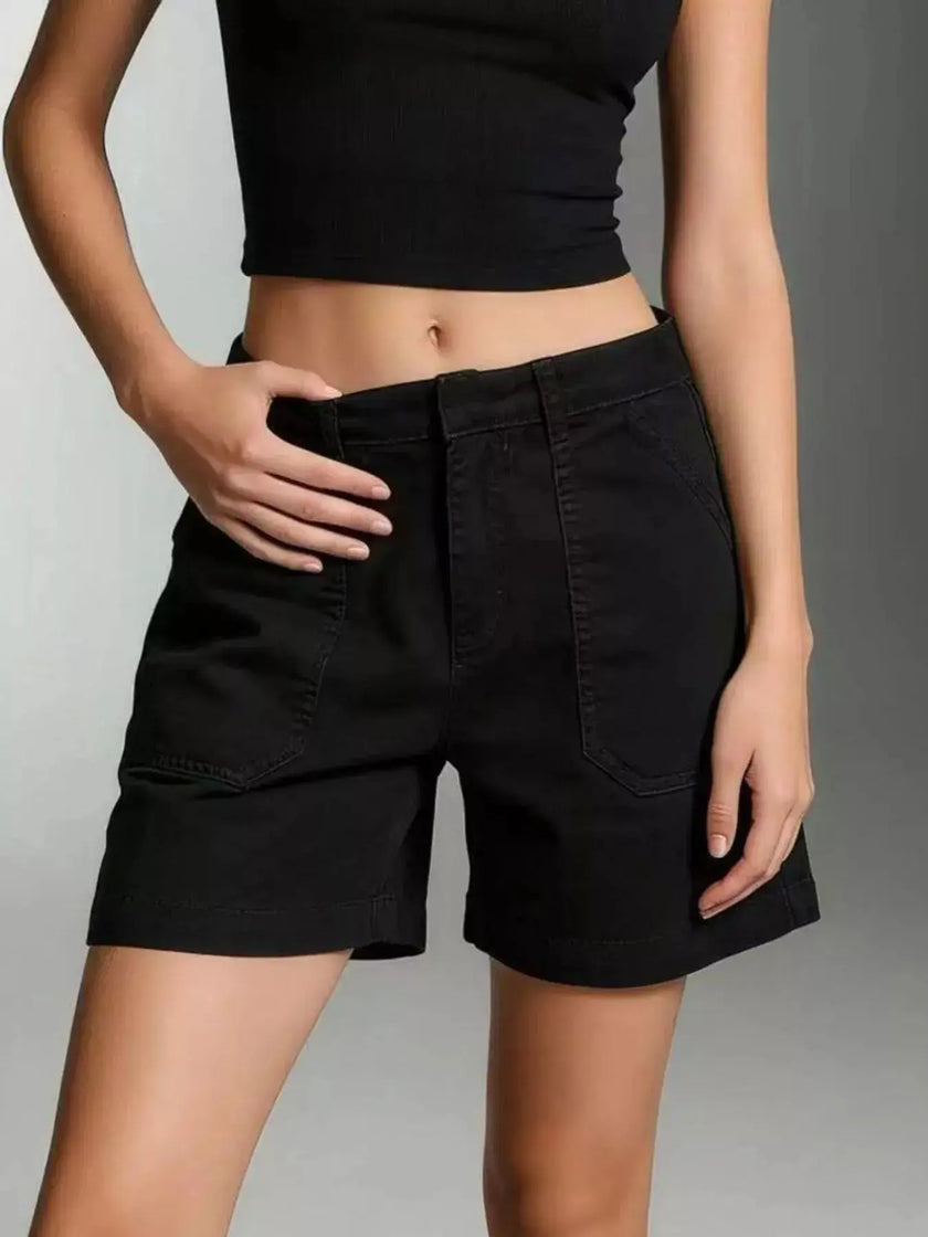 Pocketed Denim Shorts  Style Ratio