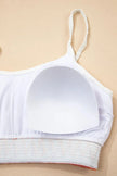 Textured Contrast Banding Bikini High Waist 2pcs Swimsuit  Style Ratio