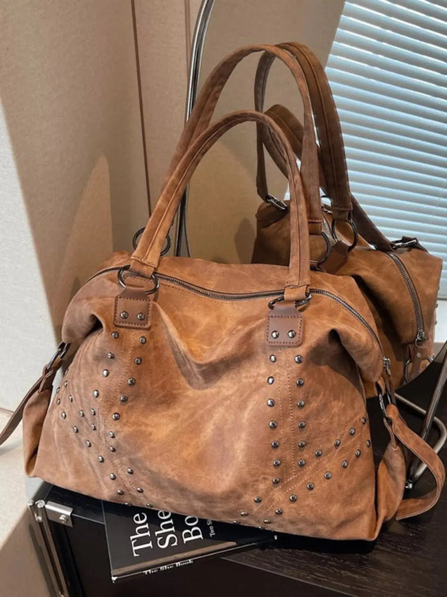Studded Vintage-Style Handbag  Style Ratio