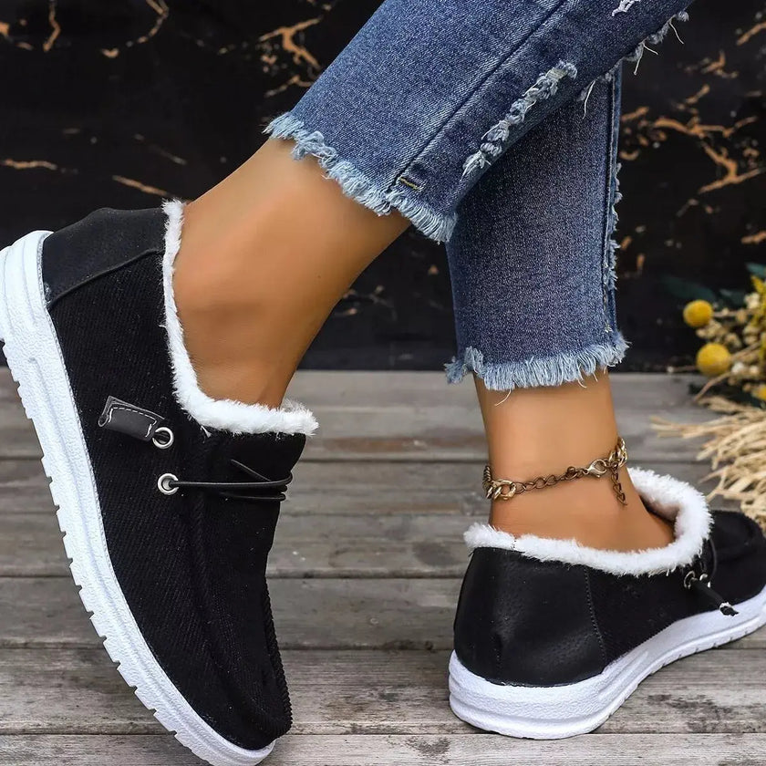 Faux Fur Lined Slip-Ons  Style Ratio