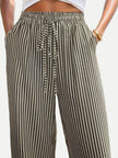 Drawstring Striped Elastic Waist Pants  Style Ratio