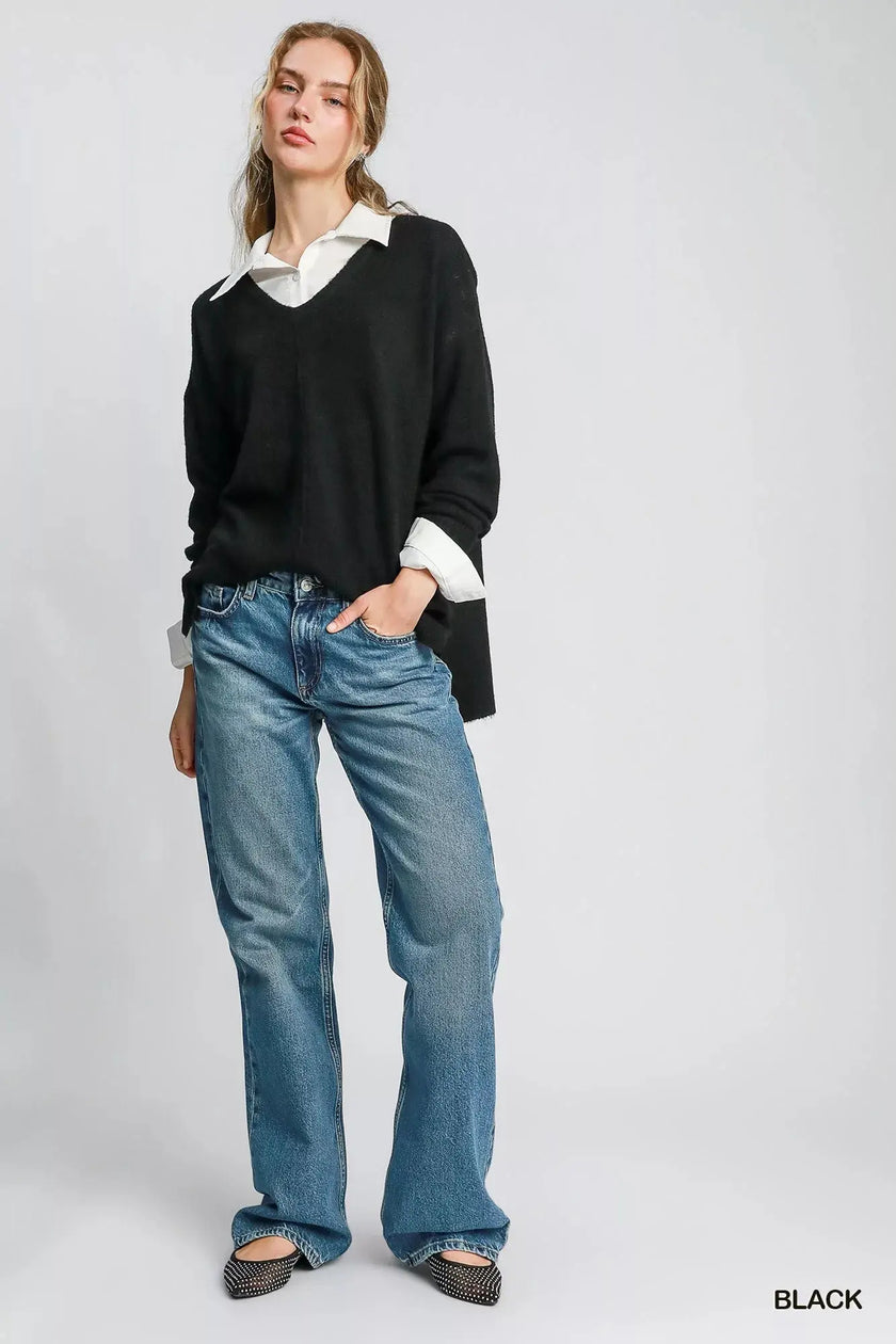 Umgee Wool Blended Pullover Sweater  Style Ratio