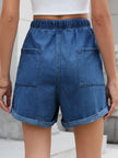 Drawstring Wash Denim Shorts  Style Ratio