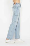 Judy Blue Full Size High Waist Straight Cargo Jeans  Style Ratio