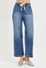 RISEN Elastic Band High Rise Cropped Wide Jeans  Style Ratio