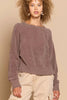 POL Round Neck Backless Sweater with Ribbed Edge  Style Ratio