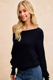 BiBi Waffle Knit Off Shoulder Top  Style Ratio