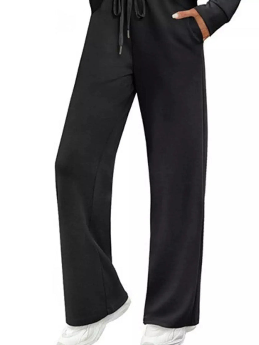 Full Size Long Sleeve Round Neck Top and Pants Set  Style Ratio