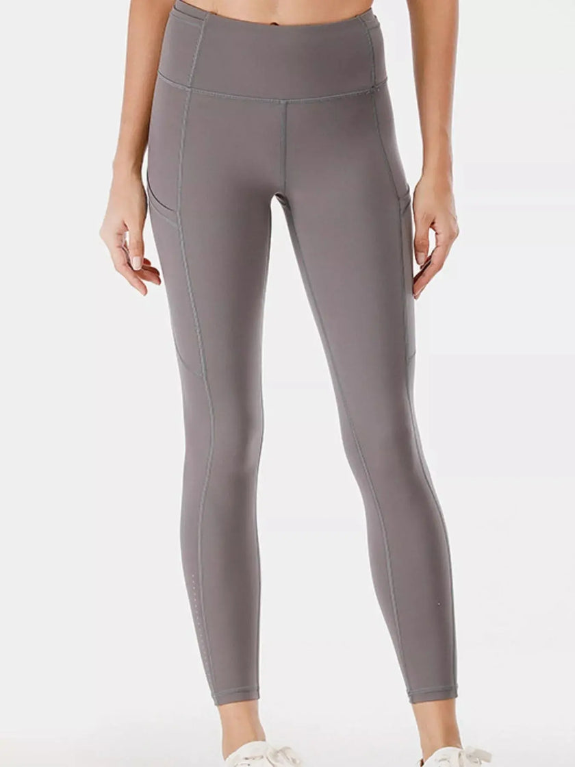 Full Size High-Waisted Active Leggings with Pockets  Style Ratio