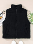 Corduroy Zip Up Vest Coat  Style Ratio