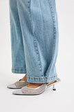 RISEN Mid Rise Wide Barrel Transferable Leg Snap Jeans  Style Ratio