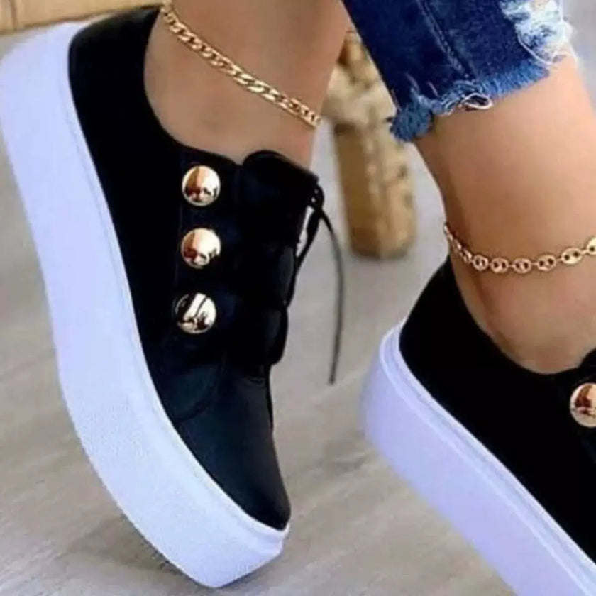 Round Toe Platform Sneakers  Style Ratio