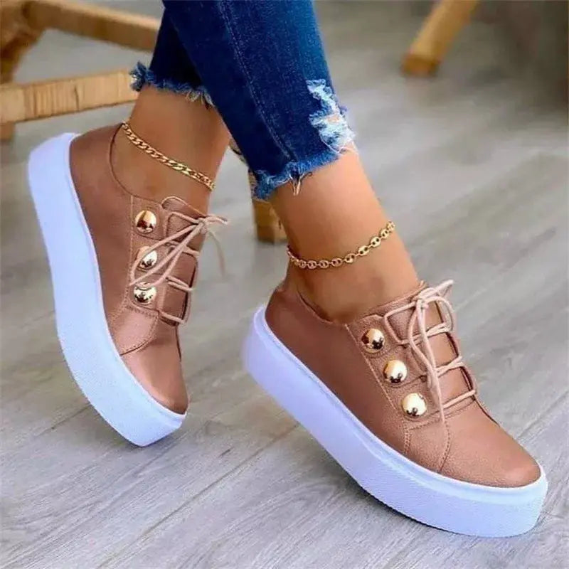 Round Toe Platform Sneakers  Style Ratio