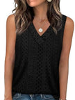 Eyelet V-Neck Tank  Style Ratio