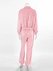 Quarter Zip Long Sleeve Top and Pants Loungewear  Style Ratio