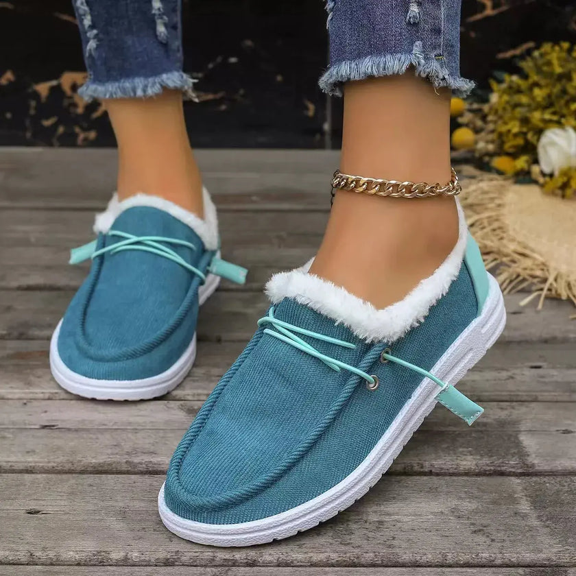 Faux Fur Lined Slip-Ons  Style Ratio