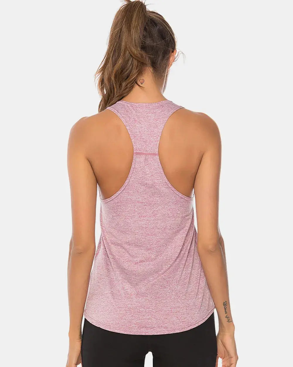 Full Size Scoop Neck Wide Strap Active Tank  Style Ratio