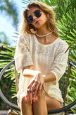BiBi Half Sleeve Open Stitch Sweater  Style Ratio
