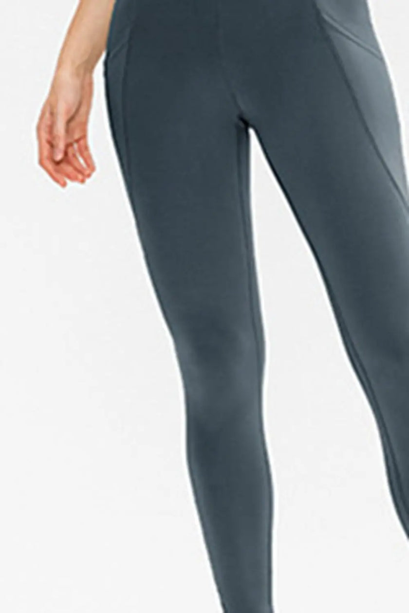 Slim Fit Long Active Leggings with Pockets  Style Ratio