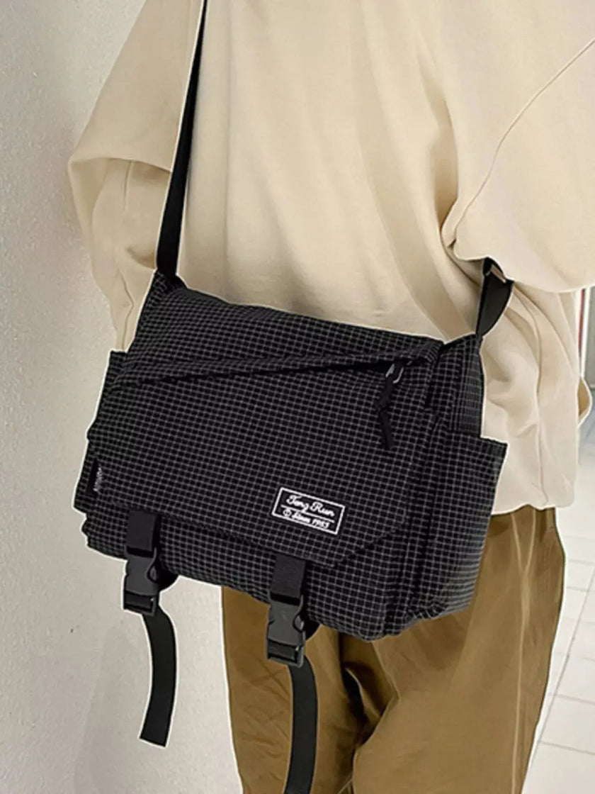 Plaid Buckle Flap Crossbody Bag  Style Ratio