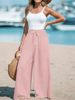 Full Size Drawstring Waist Wide Leg Pants Plus Size  Style Ratio