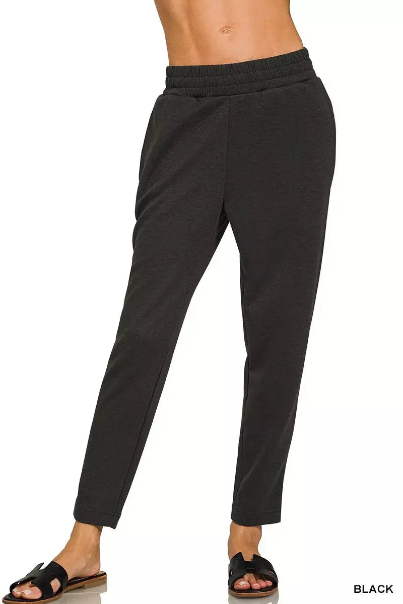 Zenana Scuba Capri Sweatpants with Pocket  Style Ratio