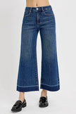RISEN Tummy Control High Rise Crop Wide Hem Jeans  Style Ratio