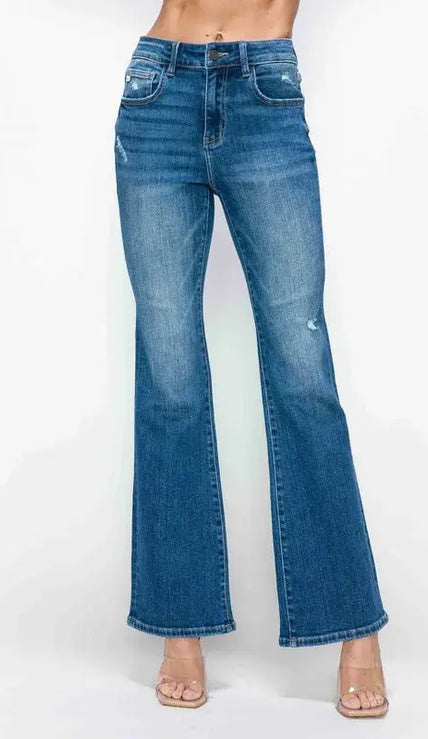 bytos Full Size High Rise Bootcut Jeans with Pockets  Style Ratio
