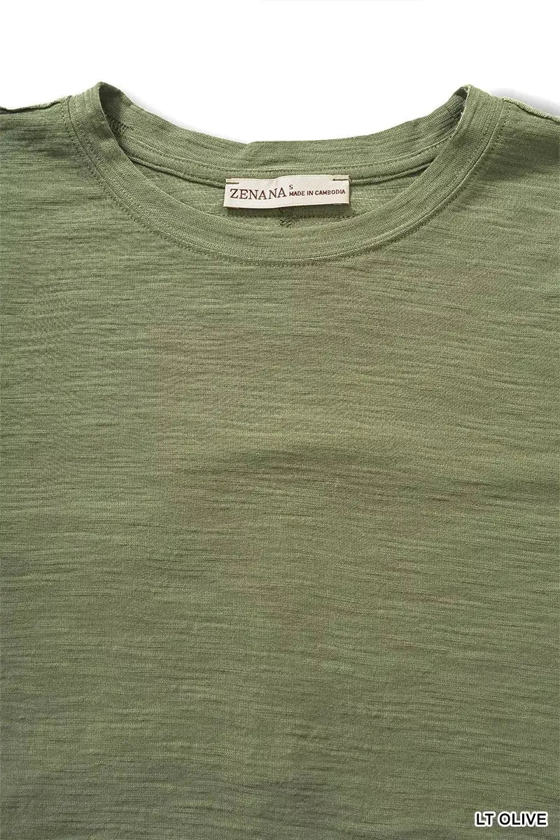 Zenana Slub Short Sleeve Tee  Style Ratio