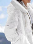 Full Size Cozy Fleece Zip-Up Hooded Jacket  Style Ratio