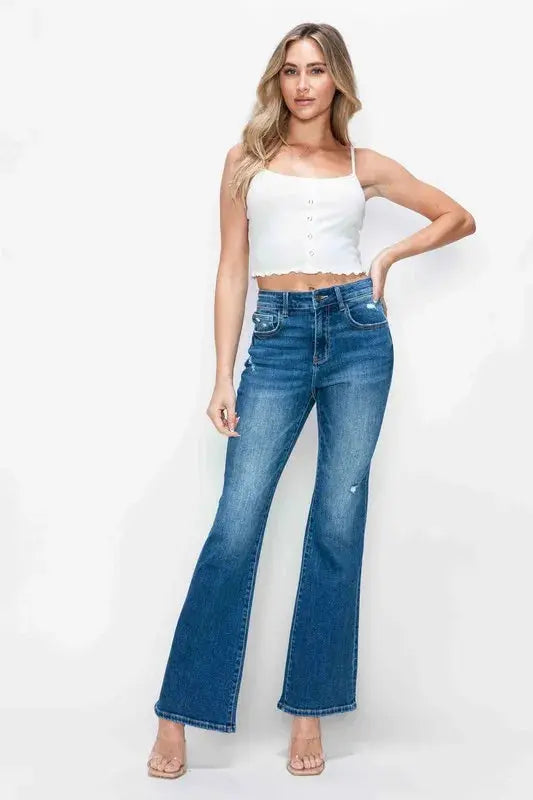 bytos Full Size High Rise Bootcut Jeans with Pockets  Style Ratio
