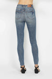 Judy Blue Full Size Tummy Control Vintage Wash Hem Destroy Skinny Jeans  Style Ratio