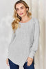 Basic Bae Full Size Ribbed Round Neck Long Sleeve Shirt  Style Ratio