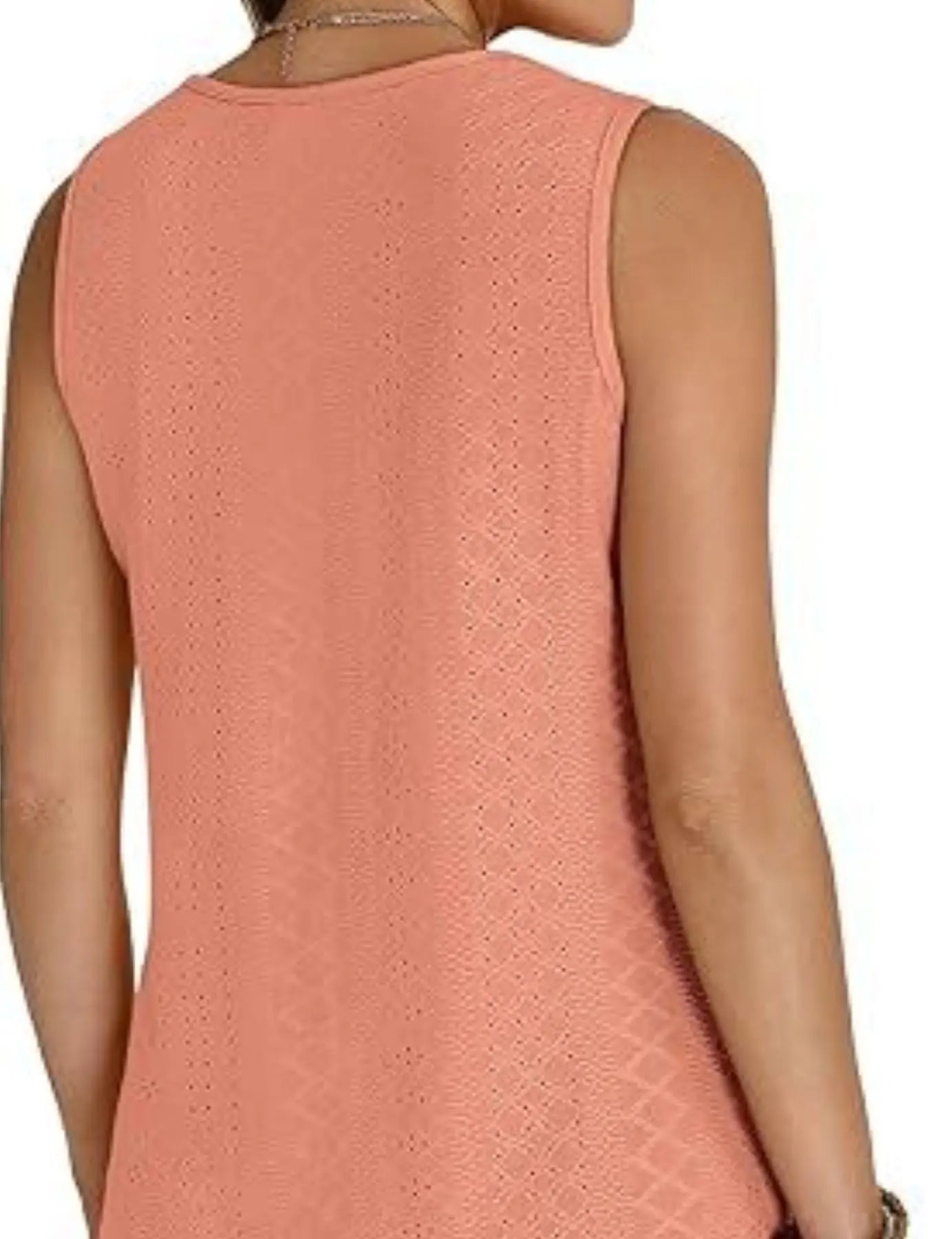 Eyelet V-Neck Tank  Style Ratio