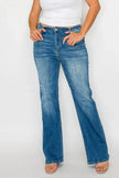 bytos Full Size Distressed High Rise Jeans with Pockets  Style Ratio