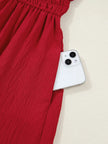 Contrast Embroidered Detail Cinched Waist Tiered Long Sleeve Maxi Dress  Style Ratio