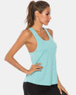 Full Size Scoop Neck Wide Strap Active Tank  Style Ratio