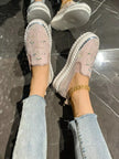 Rhinestone Embellished Platform Loafers  Style Ratio
