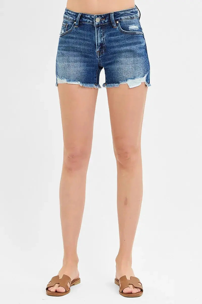 RISEN Denim Mid Rise Shorts  Style Ratio